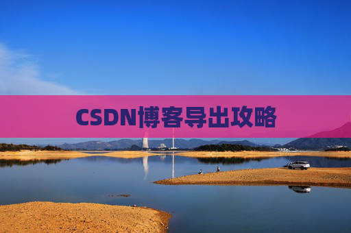 CSDN博客导出攻略 CSDN博客导出攻略